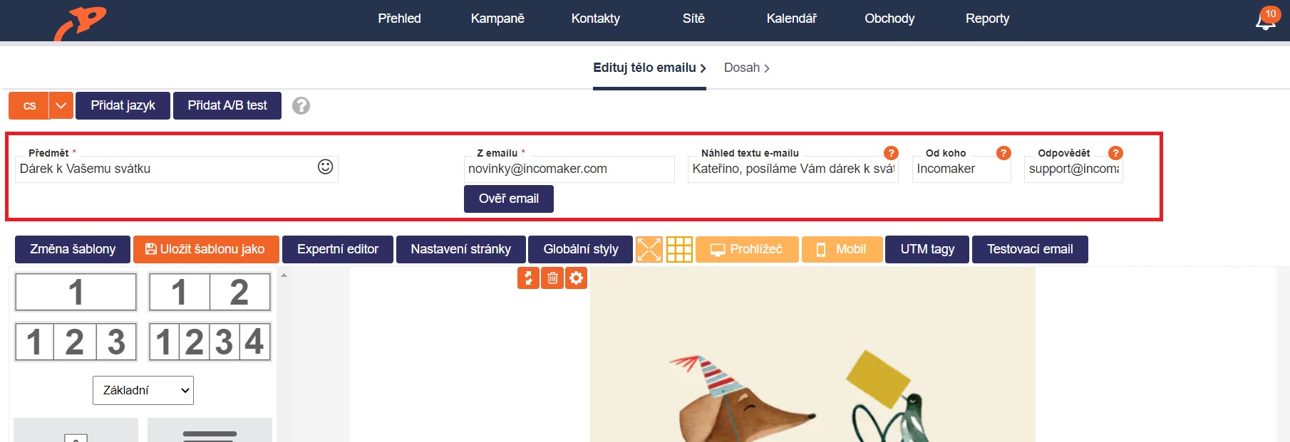 Emailov&aacute; kampaň