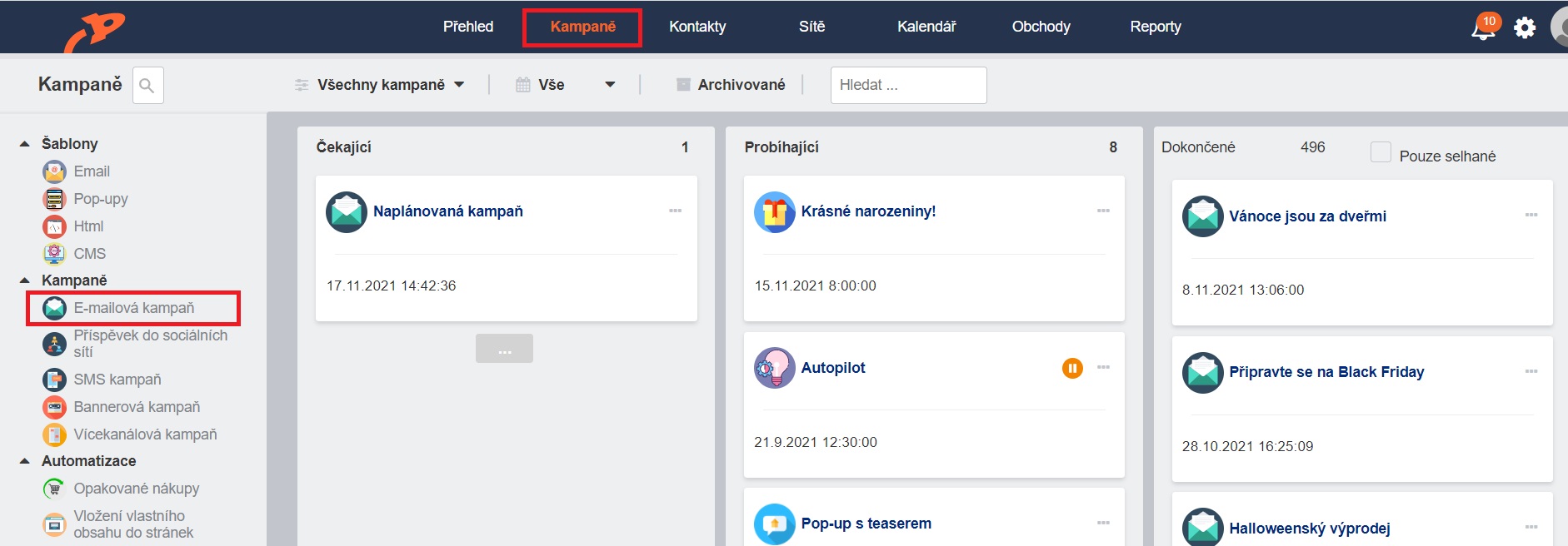 E-mailov&aacute; kampaň